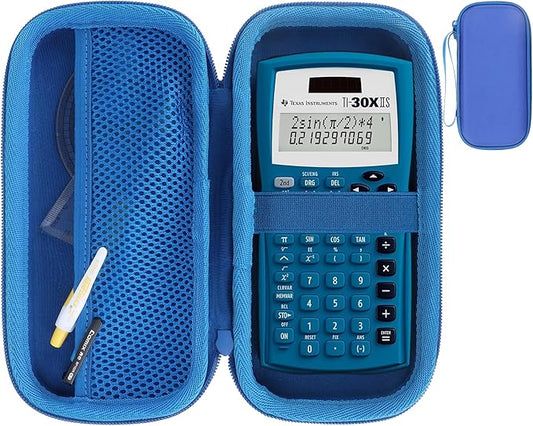 Hard Case Replacement for Texas Instruments TI-30XIIS TI-30XS TI-30Xa TI-36X Pro Scientific Calculator Case Only (Blue Case)-DeskLoop Office