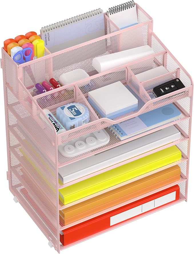 Docnest 6 Tier Mesh Desk Organizer by DocNest