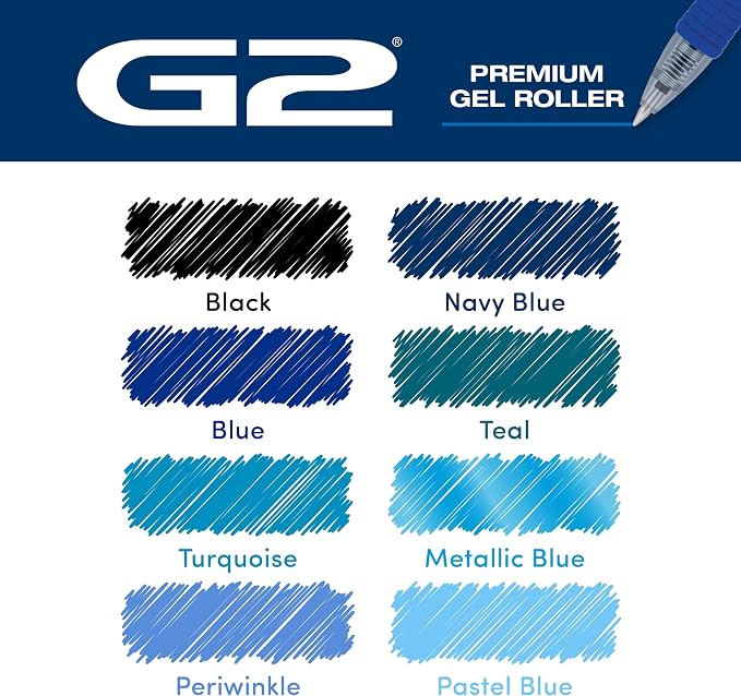 Pilot G2 Premium Gel Roller Pens, G2 Boost Blue Pens Pack, The Colors of - Image 8