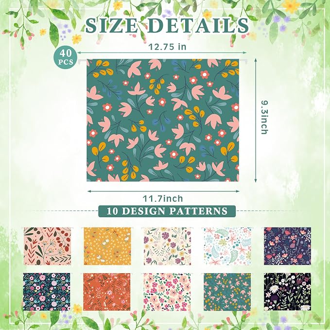 Qeeenar 40 Pcs Decorative Hanging File Folders Letter Size Cute File Folders - Image 2
