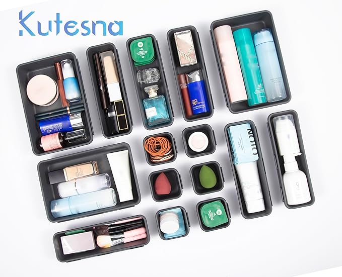 Kutesna 25 PCS Interlocking Desk Drawer Organizer Separator - Image 3