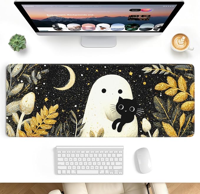 Desk Mat, Big Desk Pad, 31.5x11.8 Inches Extended Big Gaming Mouse Pad by stanploe