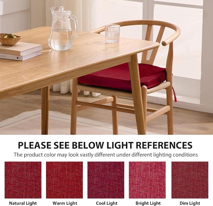 Ruqmuis Chair Cushions for Dining Chairs, D-Shaped Chair Pads - Image 6