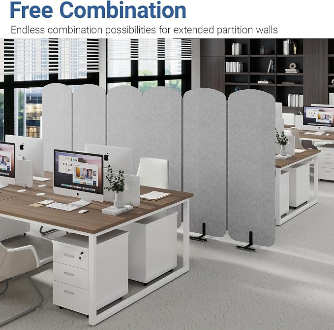 Natwind 3 Panel 73.2 x 71 inch Office Room Privacy Protect Space Divider - Image 6