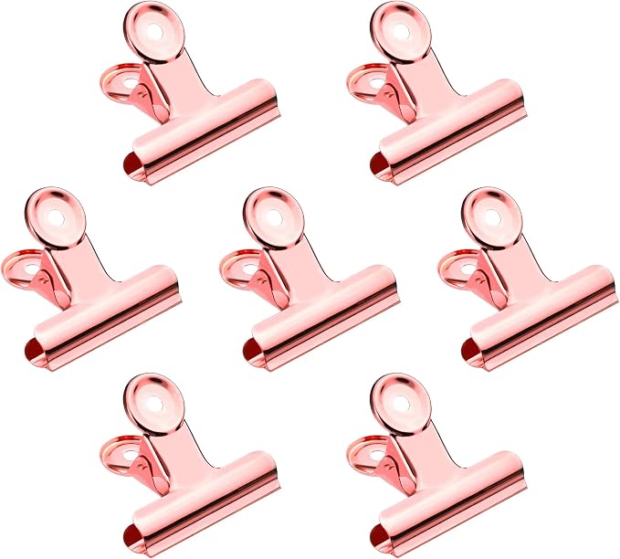20 Pack 2 Inch Polished Steel Clips, Metal Bulldog Binder Clips, Large Hinge by HomeImpel