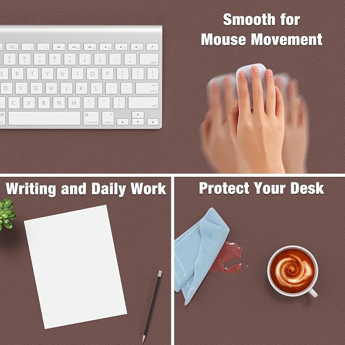 Hsurbtra Desk Pad, XL Extended Mouse Pad, Waterproof Desktop Blotter Protector - Image 4