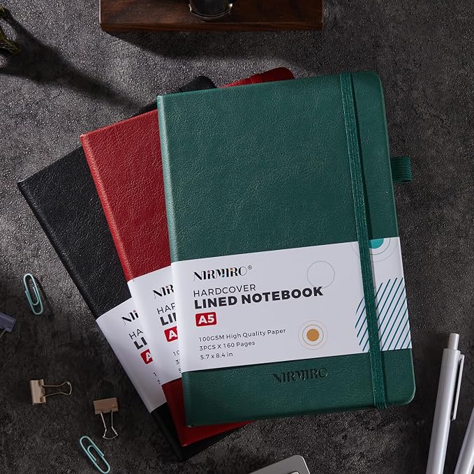 Hardcover Journal Notebook, 3 Pack 160 Pages Lined Journaling Notebooks - Image 6
