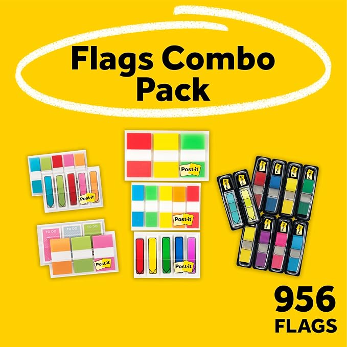 Post-it Flags and Tabs Value Pack, Ultimate Business and Study Pack, 956 - Image 2