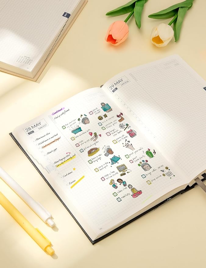 SUNEE 2026 Daily Planner A5 Hardcover – Hourly Schedule Organizer - Image 7