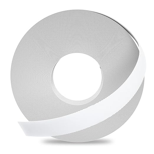GSCIT Club White Edge Banding, 5/8 inch x 25ft Melamine Edge Banding with Hot Melt Adhesive Preglued Cabinet Edge Banding Flexible White Veneer Edging-DeskLoop Office