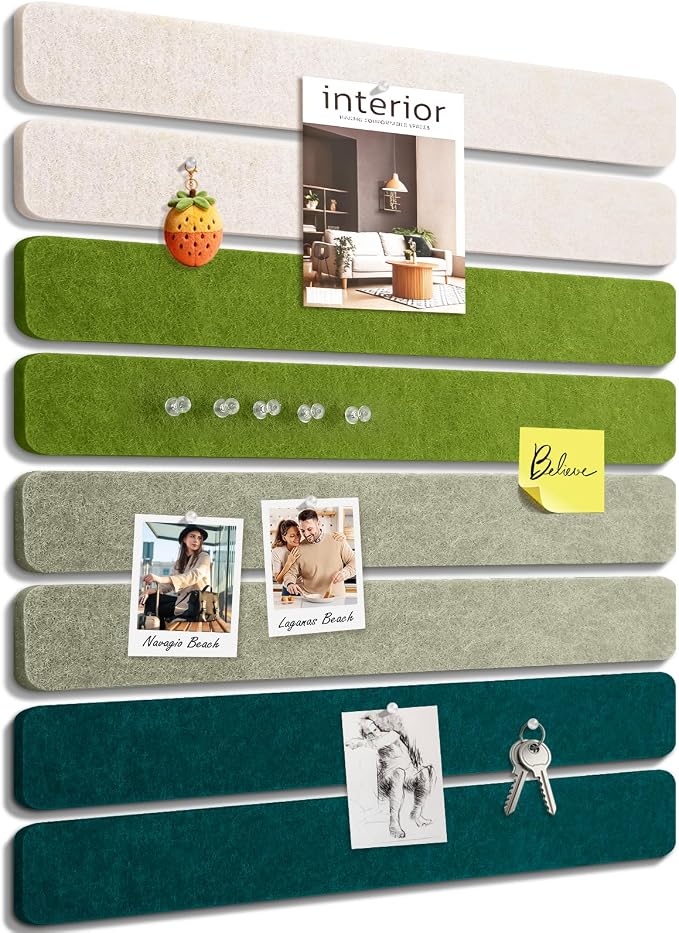Small Cork Bulletin Board Tiles, Felt Wall Decor and Office Desk Accessories by faainit