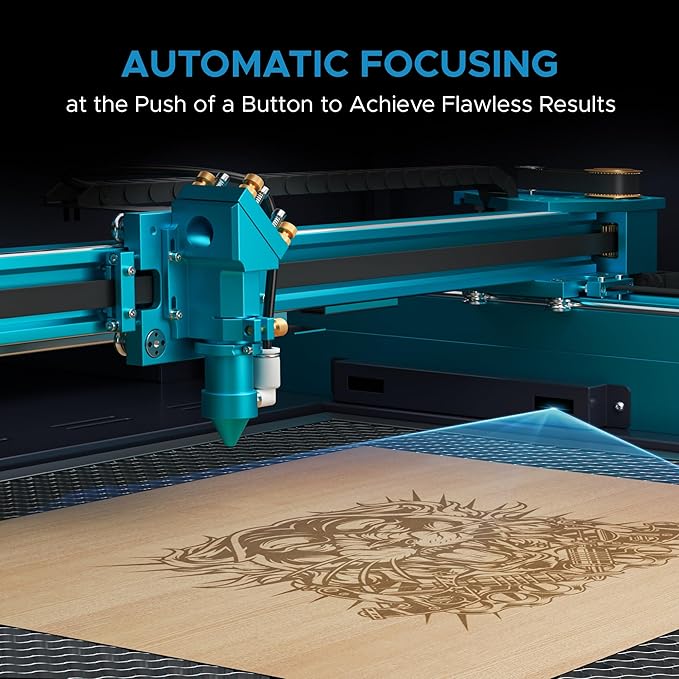 OMTech Pronto 130W CO2 Laser Engraver & Cutter – 51"x35" Workspace, 1,000mm/s Speed, Autofocus, 2-Way Pass, Air Assist, for Wood, Acrylic & More-DeskLoop Office