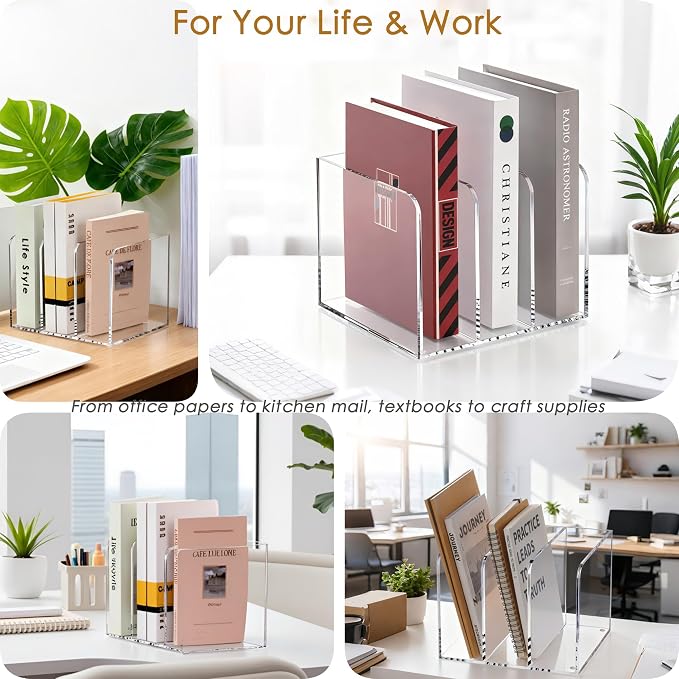 SANRUI Clear Acrylic File Organizer - Image 6