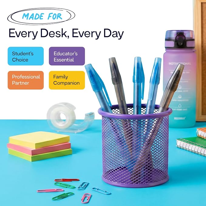 Enday Ballpoint Pens Bulk Blue and Black Pens 200 Black & 200 Blue - Image 5
