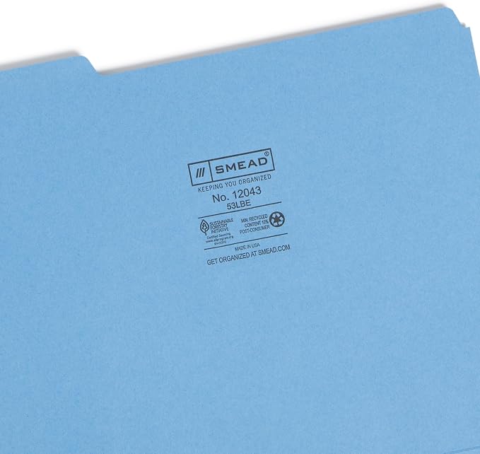 Smead Blue File Folders for Documents, - Image 3