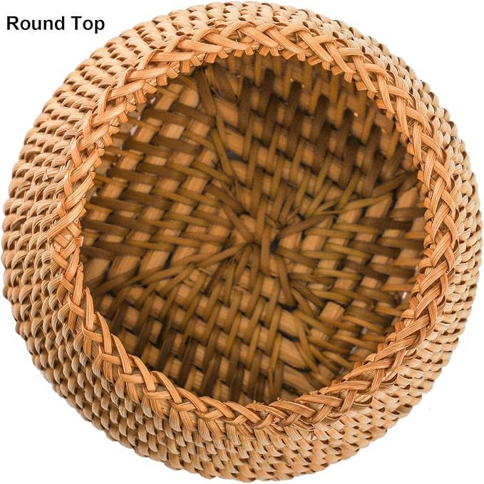 Hacaroa Set of 2 Rattan Pencil Holder - Image 4
