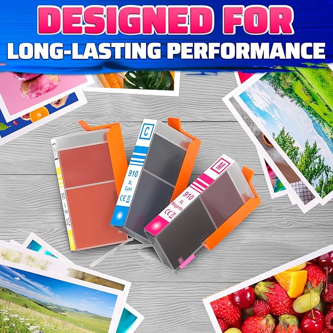 910XL Printer Ink Cartridges 4 Pcs – Includes 910XL Black & Color Ink – Compatible with HP 8020, 8025, 8028, 8030, 8035, 8010, 8015, 8018, 8022 – Quality Prints – Easy Installation-DeskLoop Office