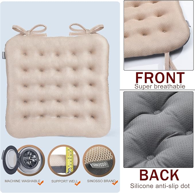 SINOSSO Excellent Support Effect Office Chair Cushion 1 Pack, Luxury Air Mesh - Image 4