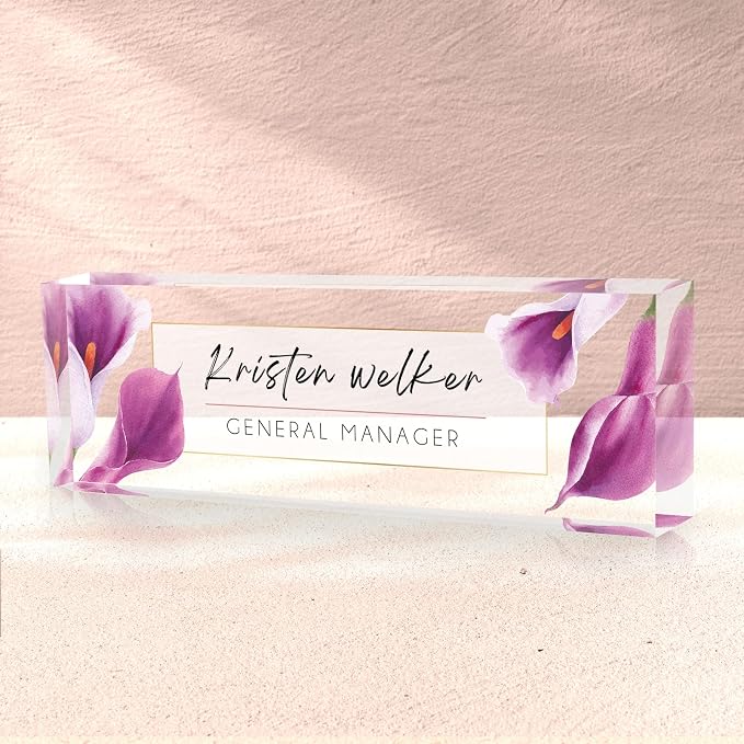 Custom Name Plate for Desk, Desk Name Plate Personalized, Office Decor for by SalaGraphics