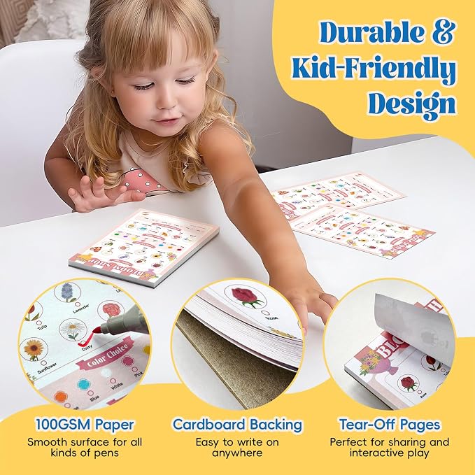 10 Pack Kids Pretend Play Notepads, 40 Pages Kids Playtime Pads, Educational - Image 4