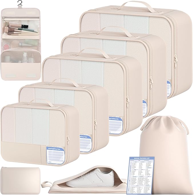 BAGAIL 9 Set Packing Cubes by BAGAIL