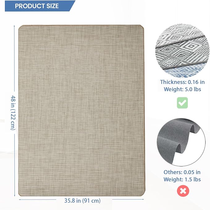 Chair Mat for Hardwood Floor, Anti Slip, Floor Protector for Home Office - Image 2