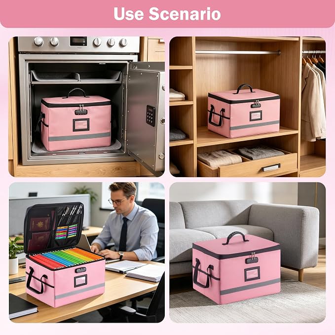 EXLIFBAG File Organizer, Fireproof File Box - Image 7