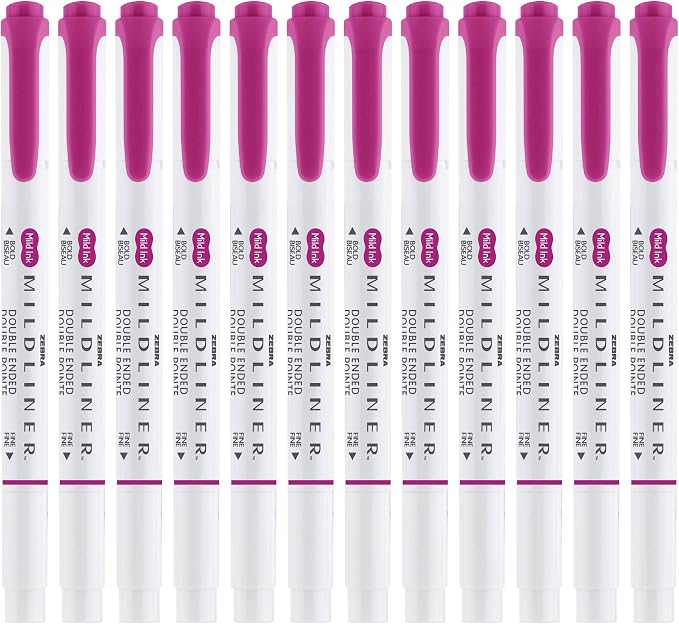 Zebra Pen Mildliner Dual-Tip Highlighters, Broad and Fine Tips, No Bleed - Image 3