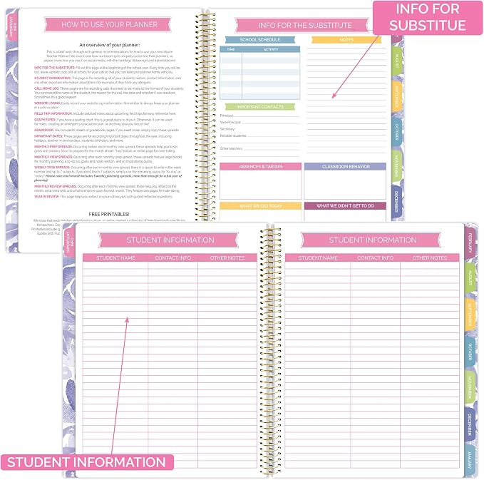 bloom daily planners Undated Academic Year Teacher Planner & Calendar - Image 4