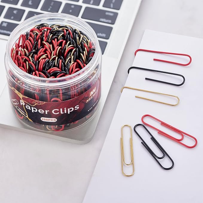 NEEWAY 200pcs Large Paper Clips, 2 Inch Jumbo Paper Clip, Ceative Colored - Image 6