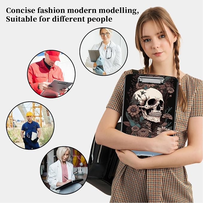 Clipboard with Storage, Heavy Duty Plastic Nursing Clipboard Foldable, High - Image 3