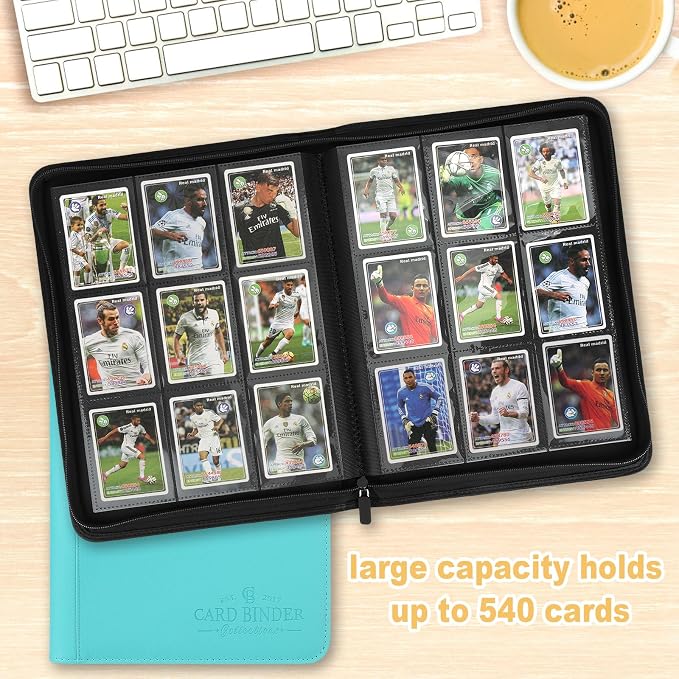9 Pockets Card Binder, Premium Zip Trading Card Binder, 540 Double Sided Pocket - Image 4