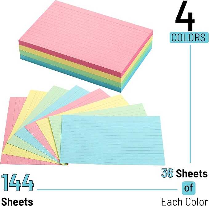 Mr. Pen- Lined Index Cards, 144 Cards, Ruled - Image 2