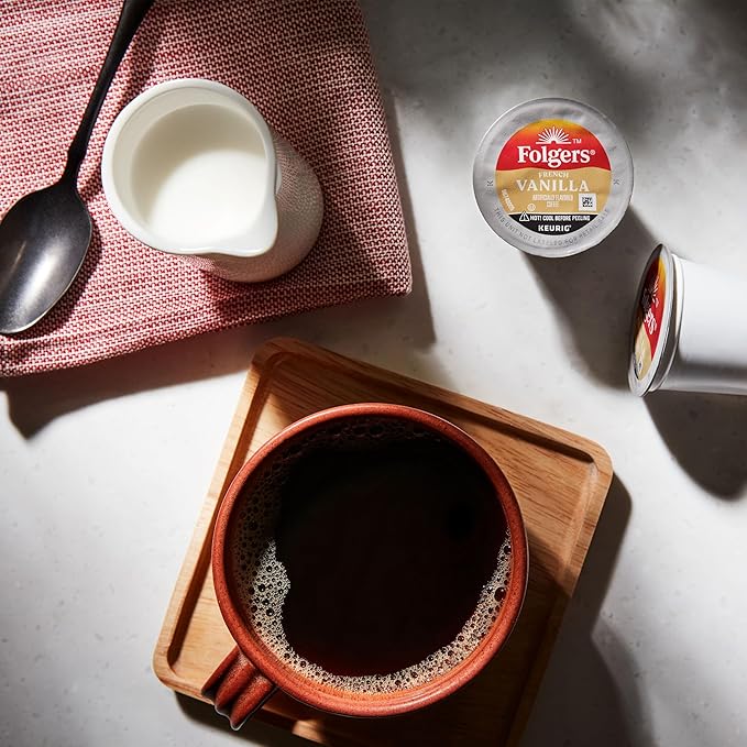 Folgers French Vanilla Flavored Coffee, 72 Keurig K-Cup Pods (Packaging May Vary)-DeskLoop Office