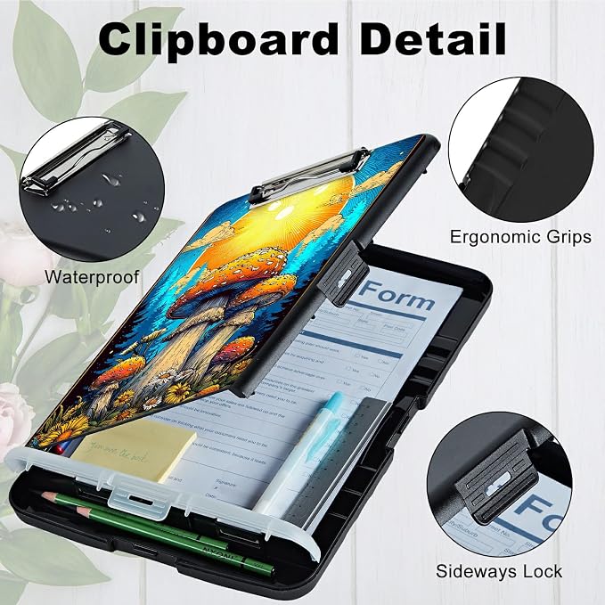 A4 Clipboard with Storage Pen Holder, Clipboards Organizer Nursing Clipboard - Image 3