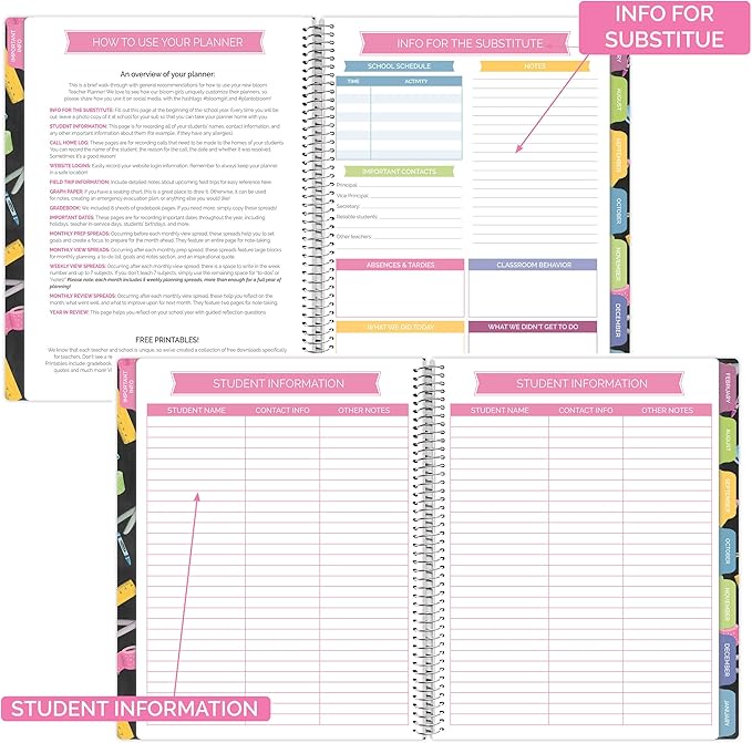 bloom daily planners Undated Academic Year Teacher Planner & Calendar - Image 4
