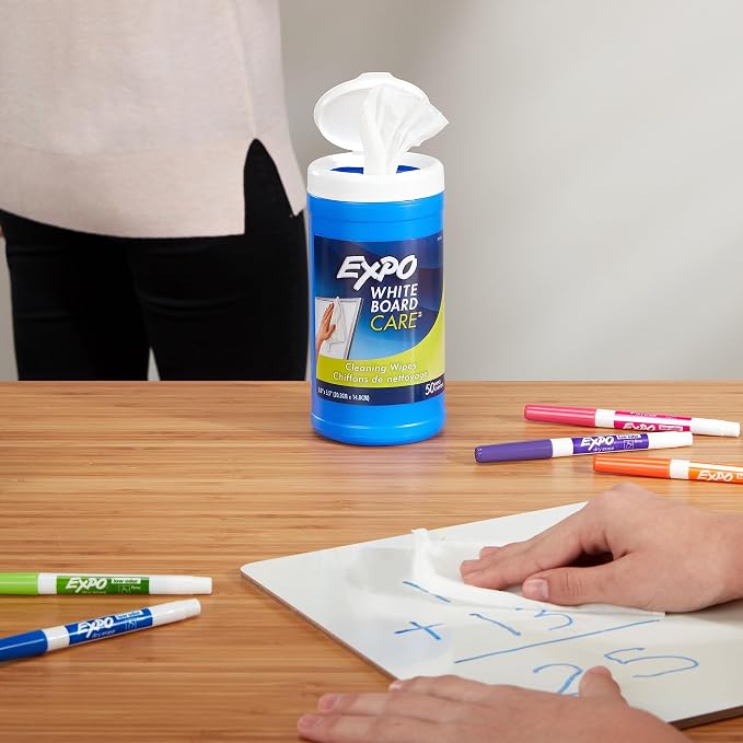 EXPO Whiteboard Care Dry Erase Wipes, Classroom Supplies - Image 4