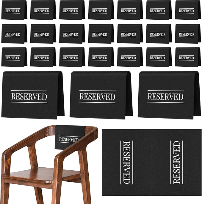 Buryeah 24 Pcs Reserved Seating Signs by Buryeah