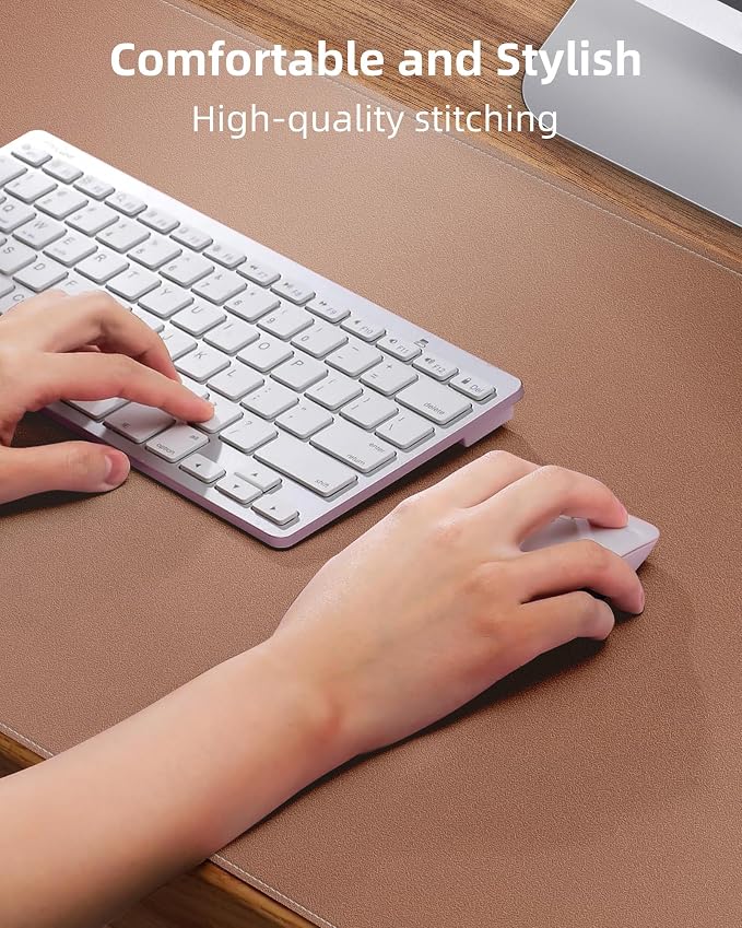 Leather Desk Pad Protector, Desk Mat, Large Mouse Pad, Non-Slip Desk Pad - Image 3