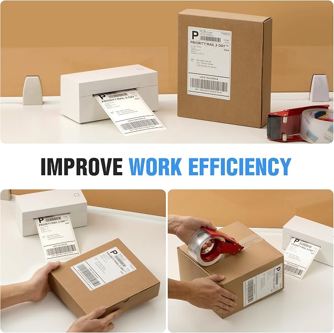 Fanfold 4" x 6" Direct Thermal Labels 1000 Thermal Printer Paper 2 Stacks - Image 7