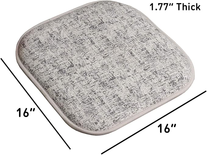 Sweet Home Collection Chair Cushion Memory Foam Pads Honeycomb Pattern Slip Non - Image 4