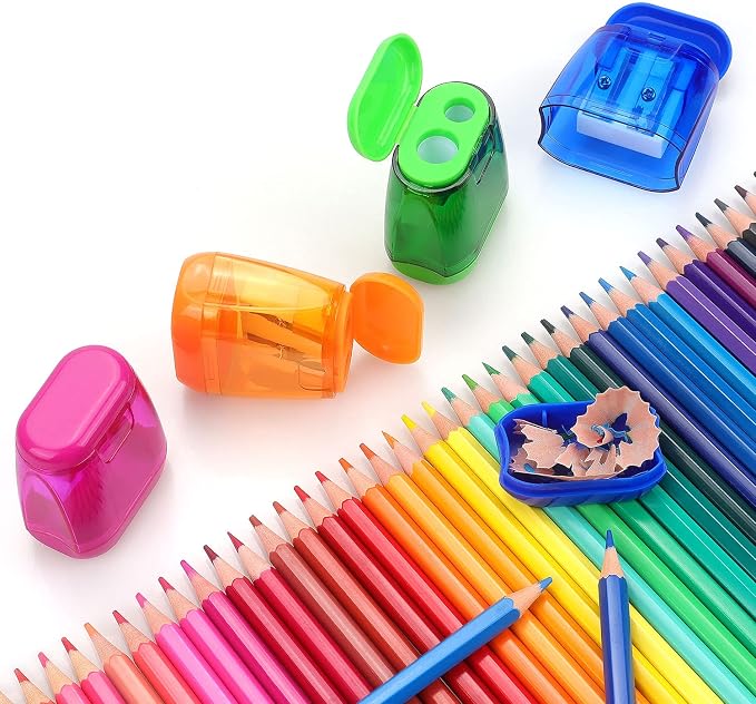 4 Pack Pencil Sharpener Manual, Double Holes - Image 7