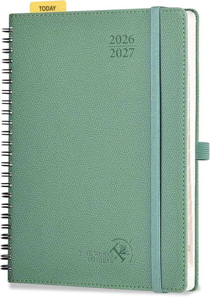 POPRUN 2026-2027 Academic Weekly Planner, 6.75" x 8.75" Horizontal Daily Book by POPRUN