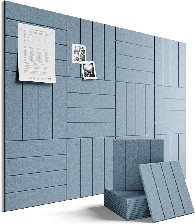 Fluxynara Felt Bulletin Board Tiles Large 48" x 36" Cork Board Alternative-12 by FLUXYNARA