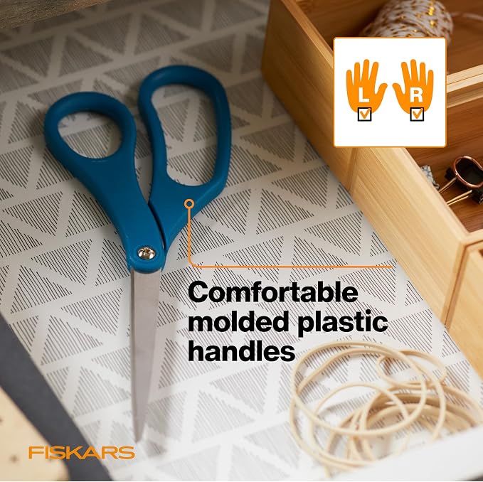 Fiskars 8" Scissors for Home & Office, Stainless Steel Scissors, All Purpose - Image 4