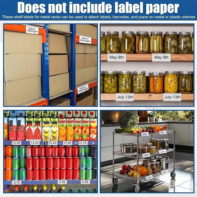 Kathfly 2 Pack Wire Shelf Label Holders Shelf Cable Tags - Image 5