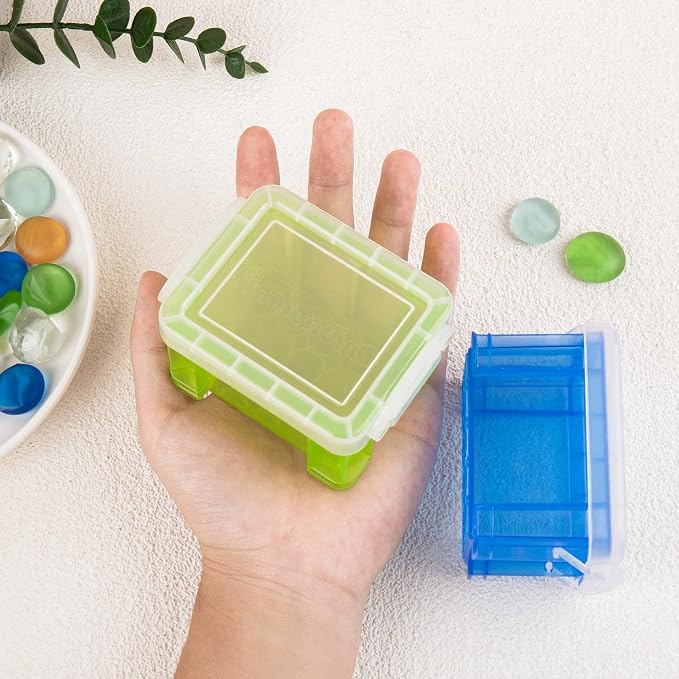 Framendino, 8 Pack Translucent Small Plastic Boxes Mini Desktop Storage Box - Image 9