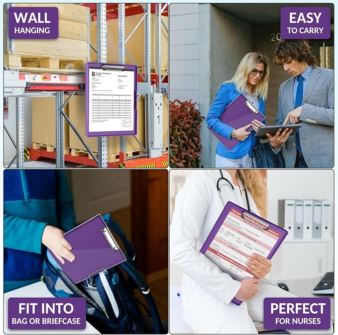 Sooez Clipboard with Storage, Heavy Duty Cleaview Clip Boards 8.5x11 with Dual - Image 7