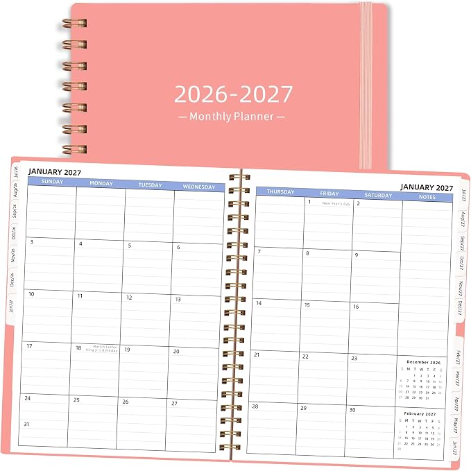 2026-2027 Monthly Planner, 18 Months Agenda Planner from Jul 2026-Dec 2027 by XAOWON