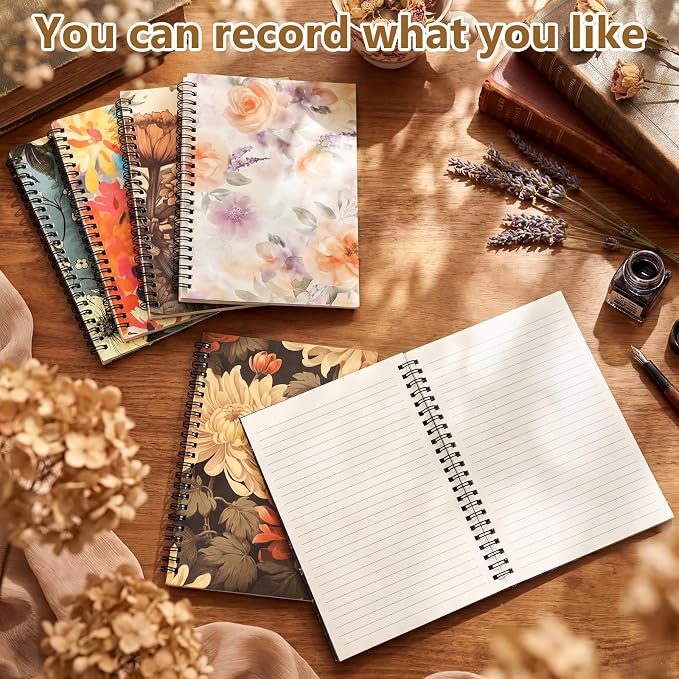 Fuutreo 12 Pcs Spiral Notebook for Work A5 8.3 x 5.7 Inch College Ruled Spiral - Image 5